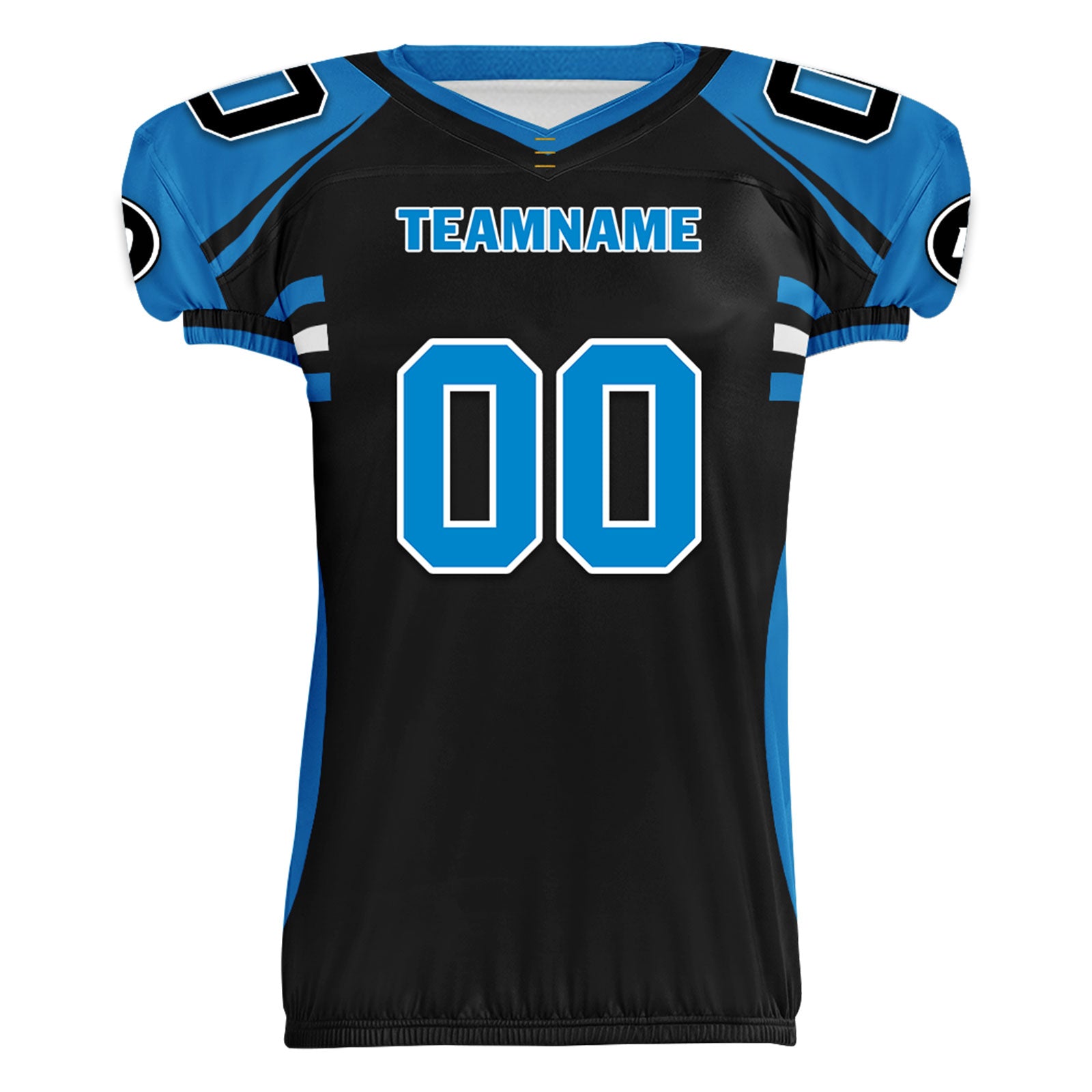 Custom Blue Black North Carolina High-Performance American Football Jersey FBJ06-D023001-5