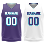 Custom Purple White Classic Style Reversible Basketball Uniform Personalized Ordinary BBJR-D017014