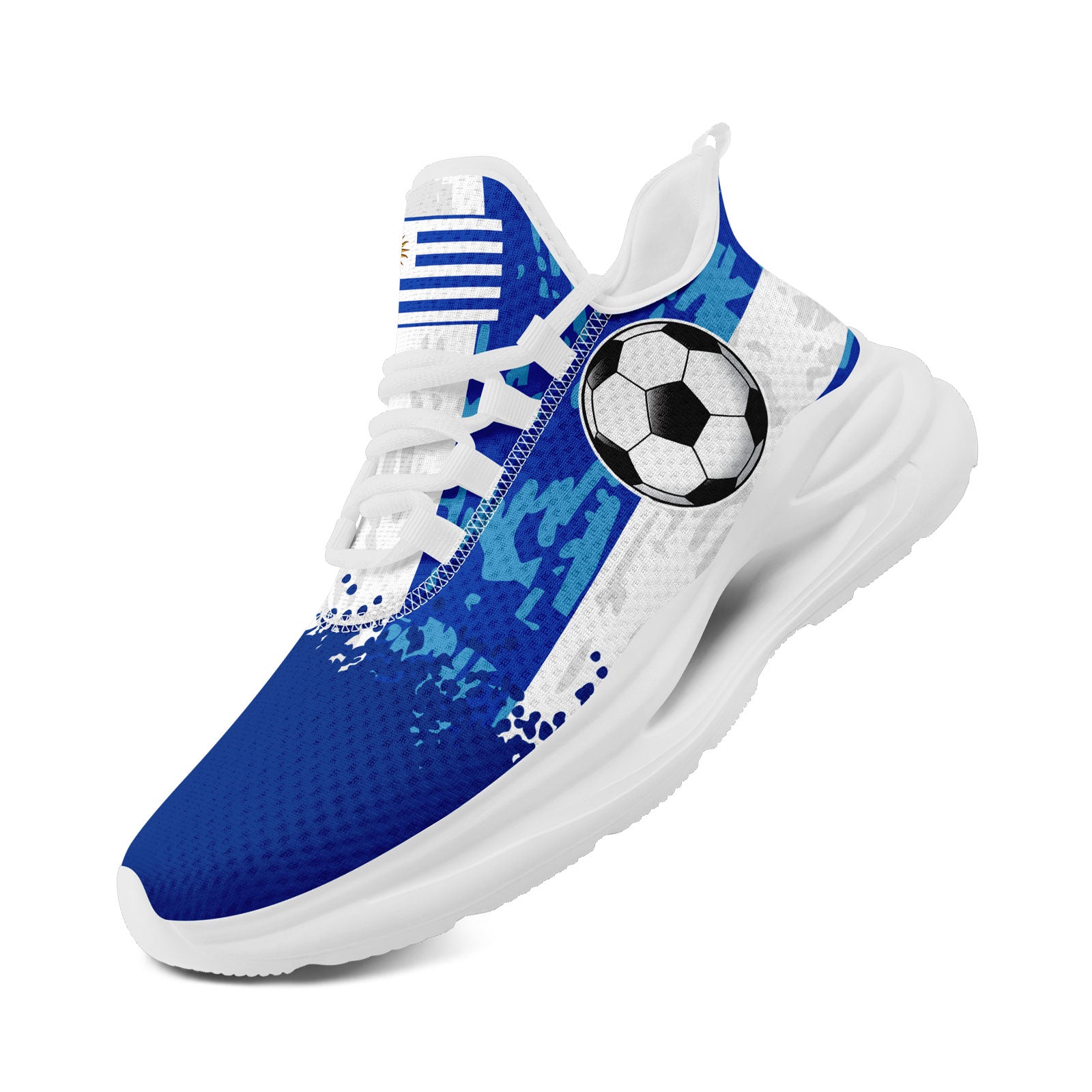 Custom Uruguay 2026 World Cup Sneakers DIY Country Flag Running Shoes Lightweight Sport Shoes Gift for Football Fans Personalized Team Name and Logo FN079-F009082-2