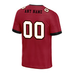 Custom Red Black White Tampa Bay Personalized Authentic Football Jersey FBJ02-E0601-8