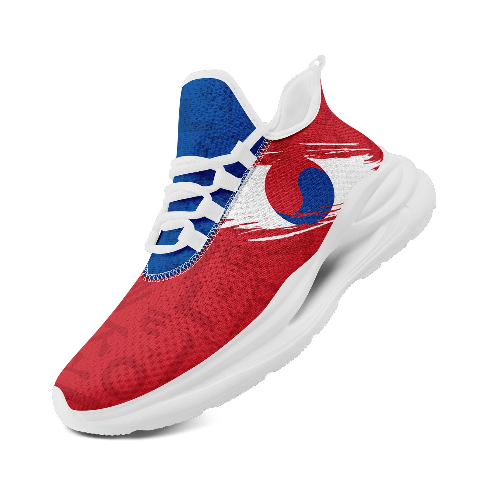 Custom South Korea 2026 World Cup Sneakers DIY Country Flag Running Shoes Lightweight Sport Shoes Gift for Football Fans Personalized Team Name and Logo FN079-F009131-4