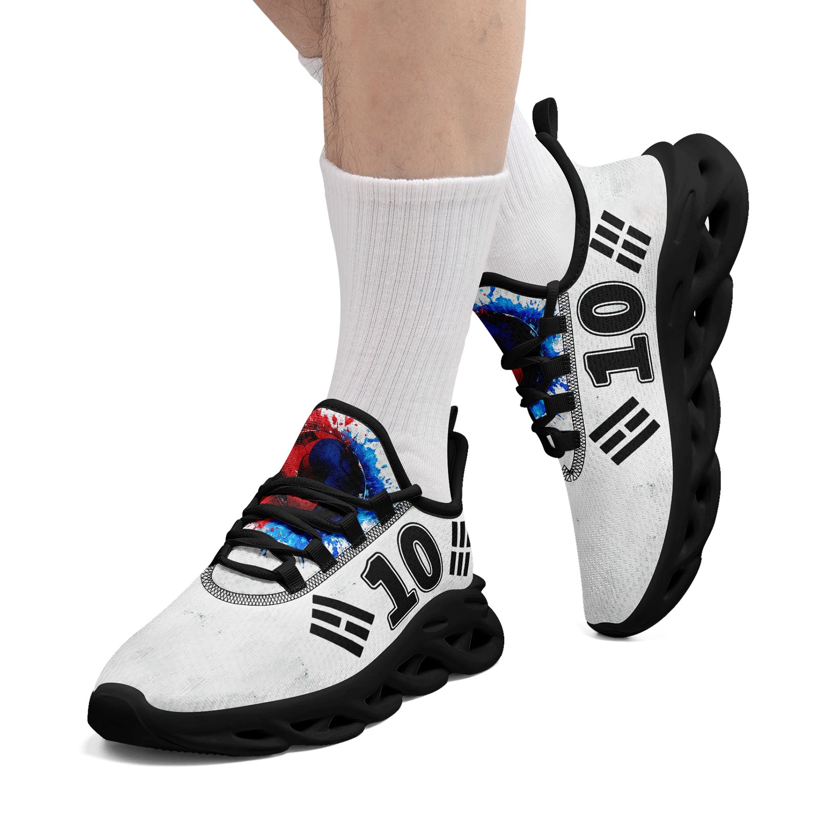 Custom South Korea 2026 World Cup Sneakers DIY Country Flag Running Shoes Lightweight Sport Shoes Gift for Football Fans Personalized Team Name and Logo FN003-F009054-1