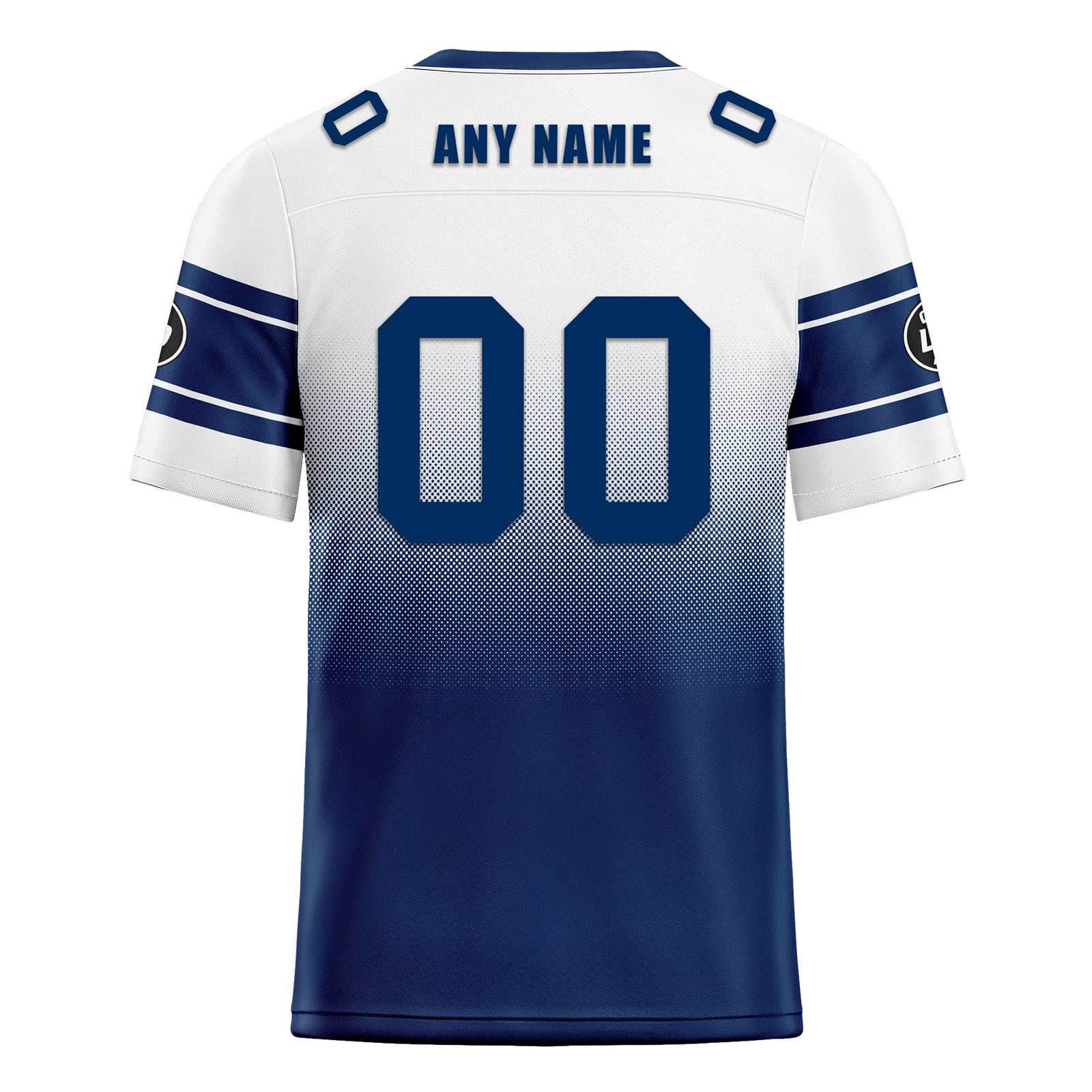 Custom White Blue Indianapolis Personalized Authentic Football Jersey FBJ02-D020249-14