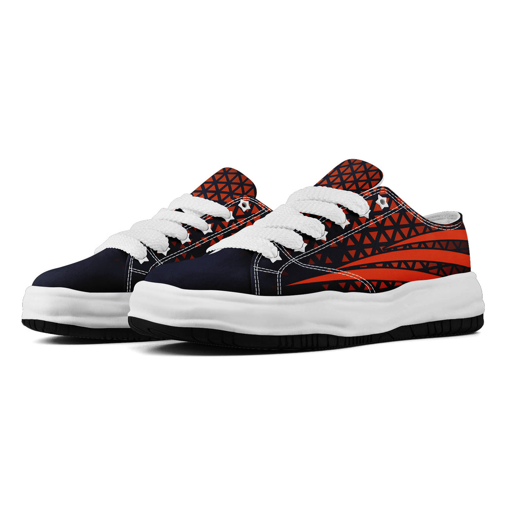 Custom Black Orange Illinois Football Jersey and Sports Shoes Combo Offer Personalized Combo ZH-D023031-7