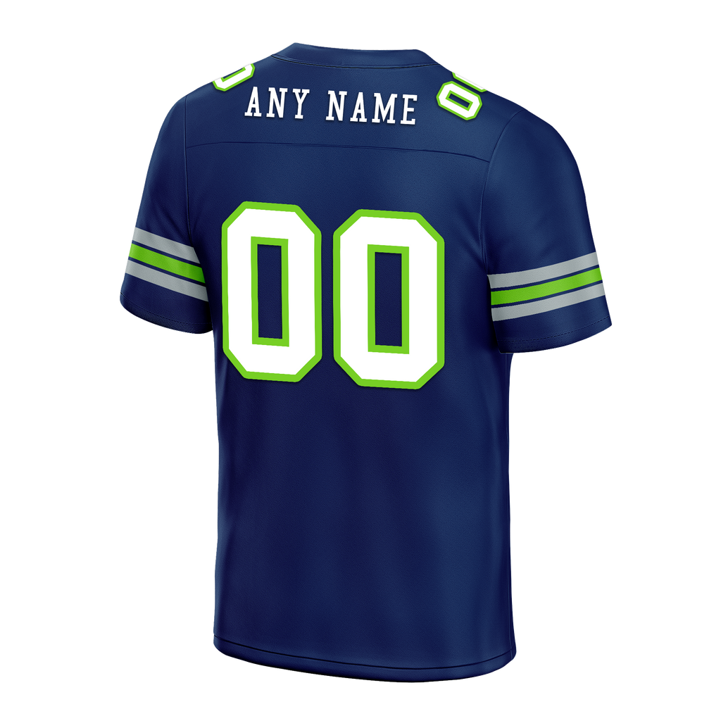 Custom Blue Classic Style Personalized Authentic Football Jersey FBJ02-bd0a70ad