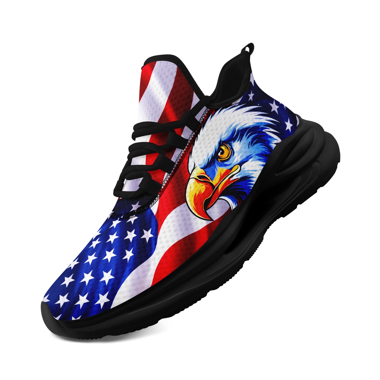 Custom United States 2026 World Cup Sneakers DIY Country Flag Running Shoes Lightweight Sport Shoes Gift for Football Fans Personalized Team Name and Logo FN079-F018033-2