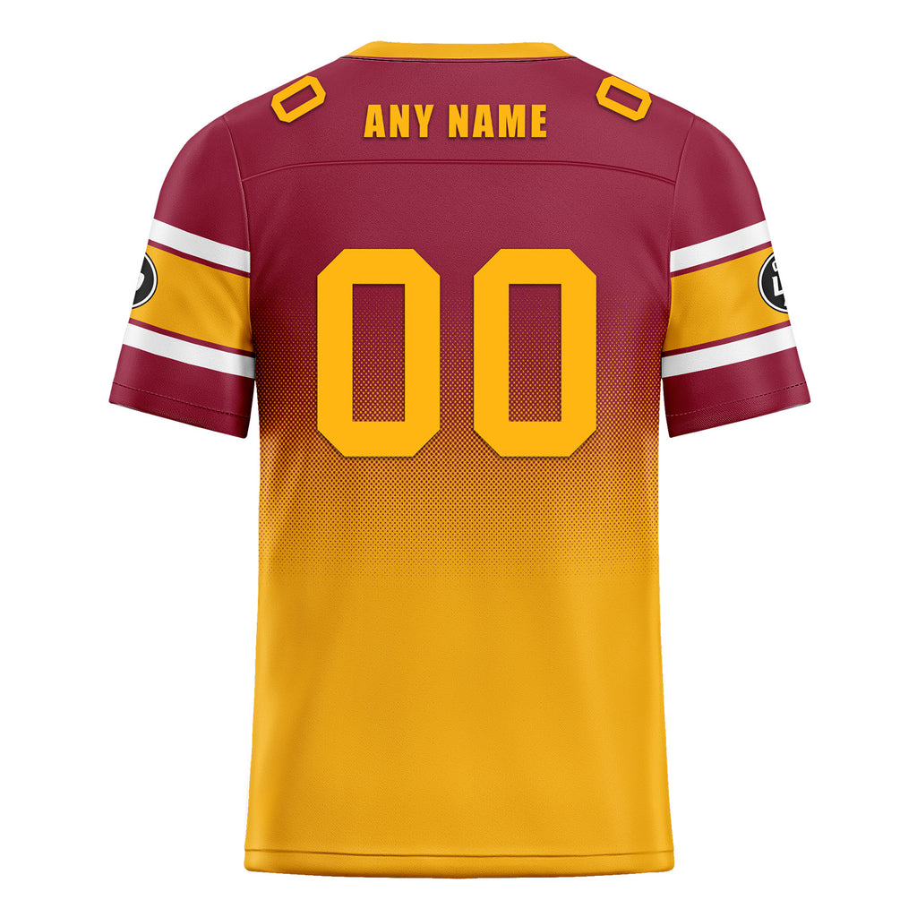 Custom Red Yellow Arizona Personalized Authentic Football Jersey FBJ02-D020249-1