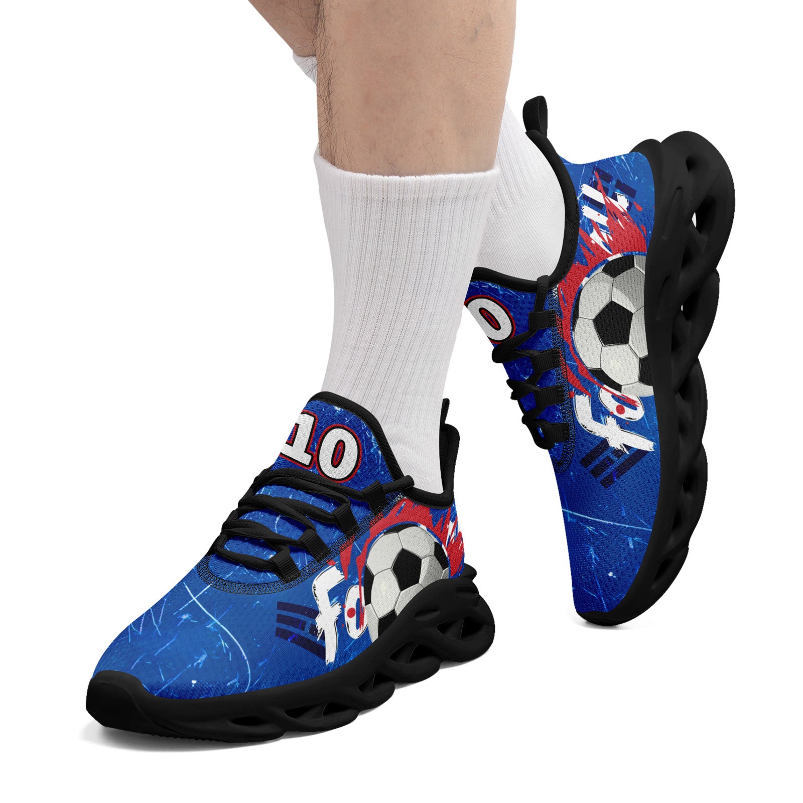 Custom South Korea 2026 World Cup Sneakers DIY Country Flag Running Shoes Lightweight Sport Shoes Gift for Football Fans Personalized Team Name and Logo FN003-F009054-3