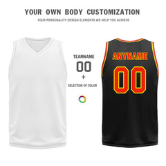 Custom Black Blue Orange White Oklahoma City City Edition Personalized Reversible Basketball Set Sports Basketball Jersey BBJ01R-D0610-21