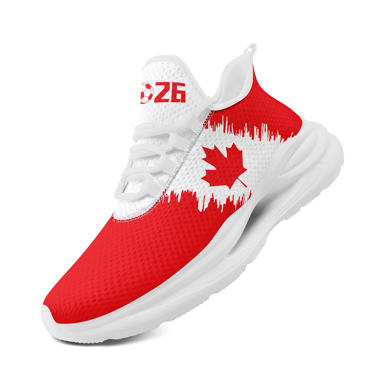 Custom 2026 World Cup Canada Sneakers DIY Country Flag Running Shoes Lightweight Sport Shoes Gift for Football Fans Personalized Team Name and Logo FN079-F023063-1