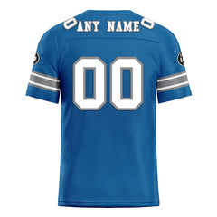 Custom Bule Detroit Personalized Authentic Football Jersey FBJ02-D020256-6