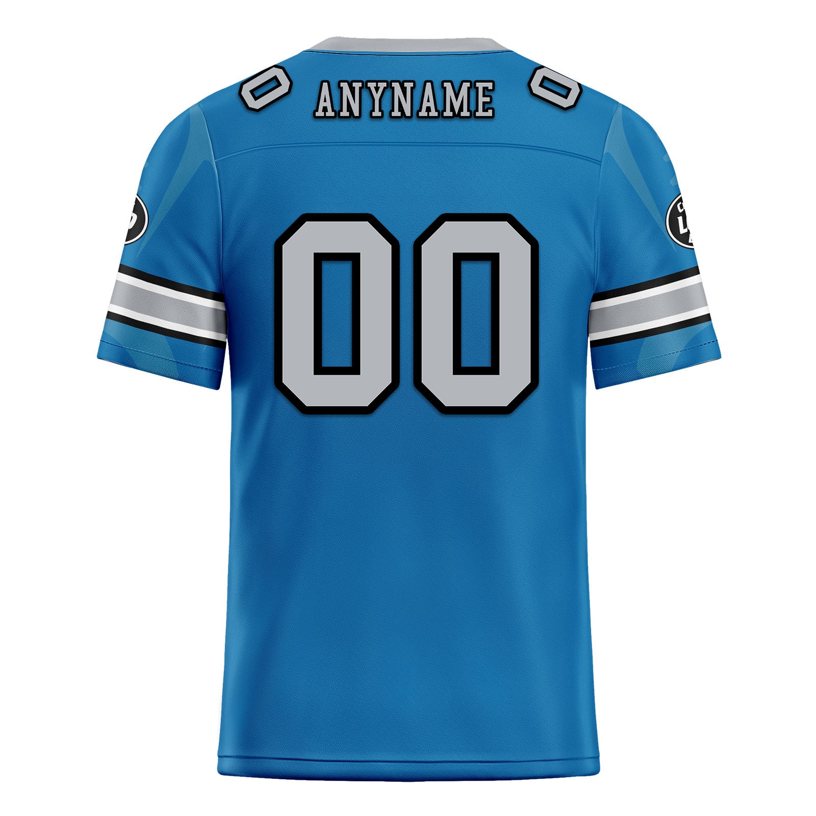 Custom Blue Detroit Personalized Authentic Football Jersey FBJ02-D025033-9