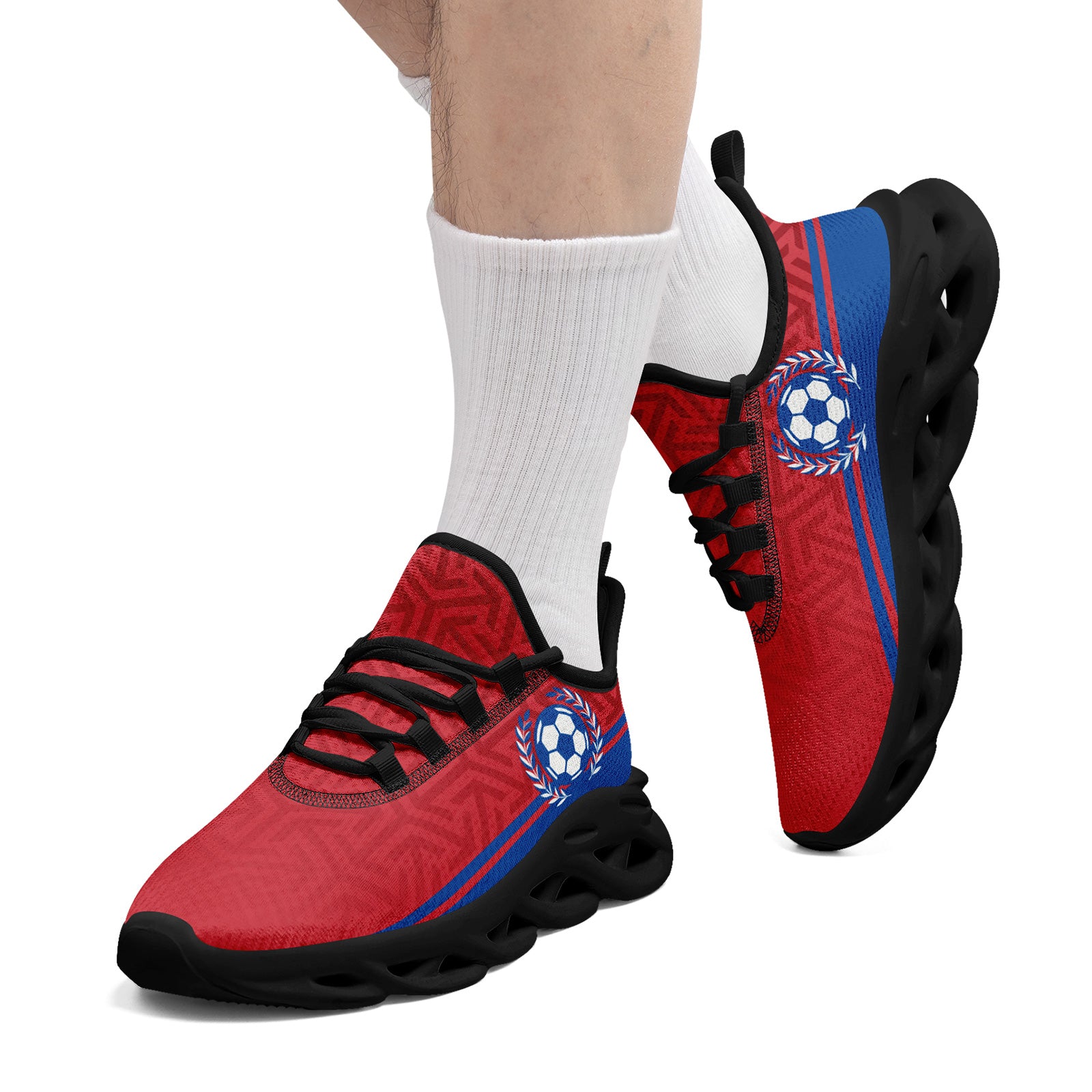 Custom South Korea 2026 World Cup Sneakers DIY Country Flag Running Shoes Lightweight Sport Shoes Gift for Football Fans Personalized Team Name and Logo FN003-F009130-4