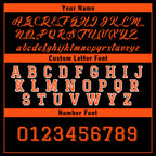 Custom Black Orange Cincinnati Jacket Bomber Full-Snap Varsity Letterman Personalized Jacket FZ005SX-D020290-6
