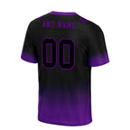 Custom Black Purple Fade Fashion Personalized Authentic Football Jersey FBJ02-D06088
