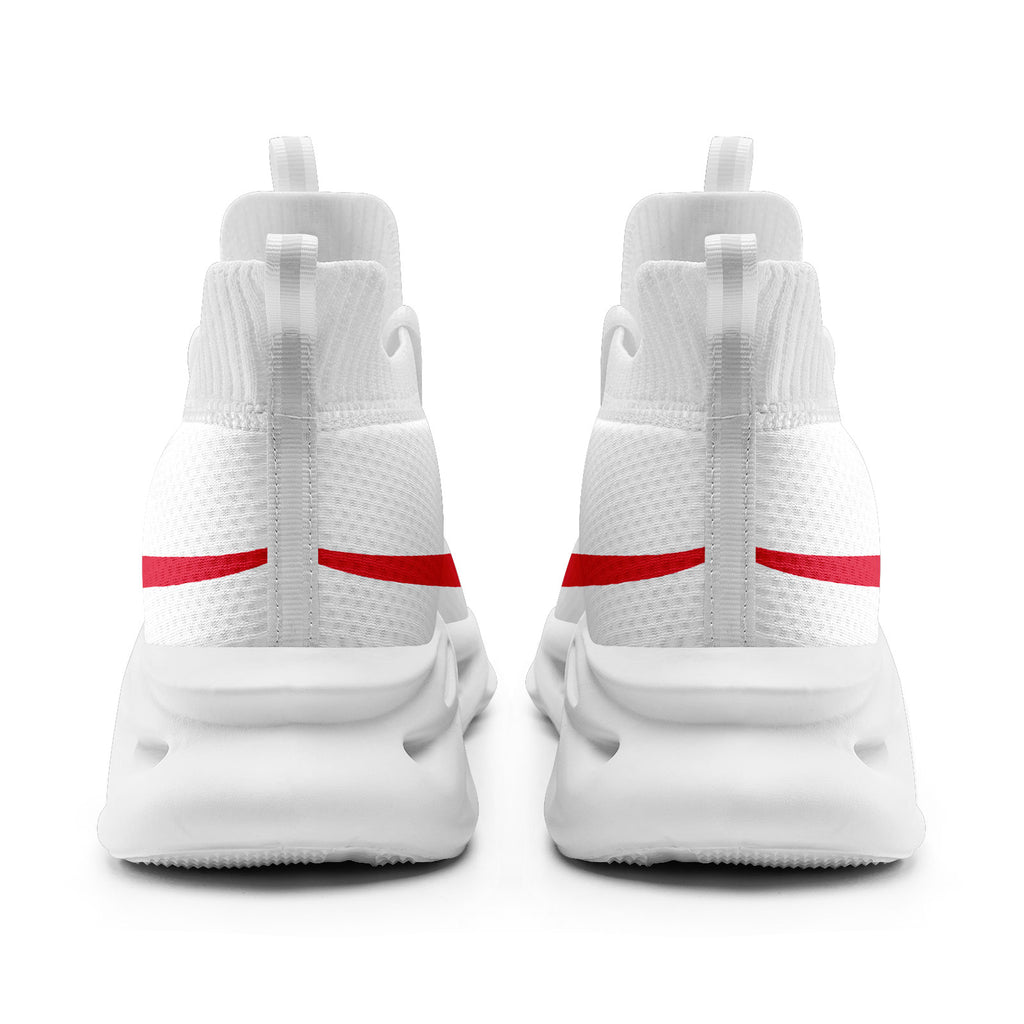 Custom White Red Kansas City Football Jersey and Sports Shoes Combo Offer Personalized Combo ZH-D025008-18