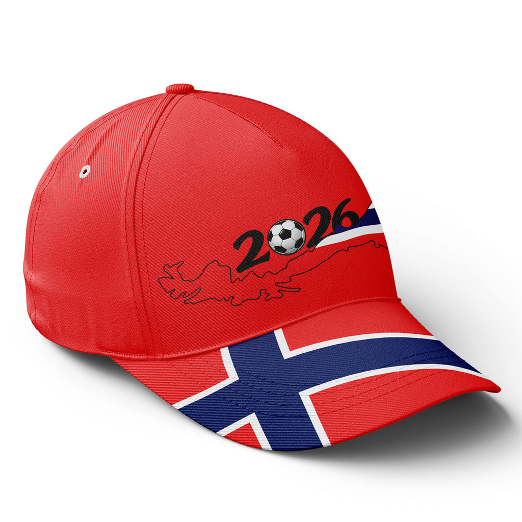 Personalized 2026 Norway Soccer Fan Hat - Add Your Name & Design Custom 2026 Football Tournament Hat YW061-F027075-2