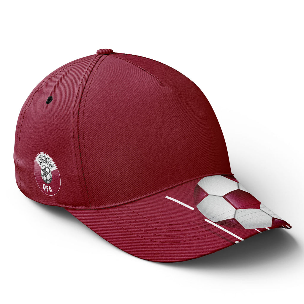 Personalized 2026 Qatar Soccer Fan Hat - Add Your Name & Design Custom 2026 Football Tournament Hat YW061-F025143-3