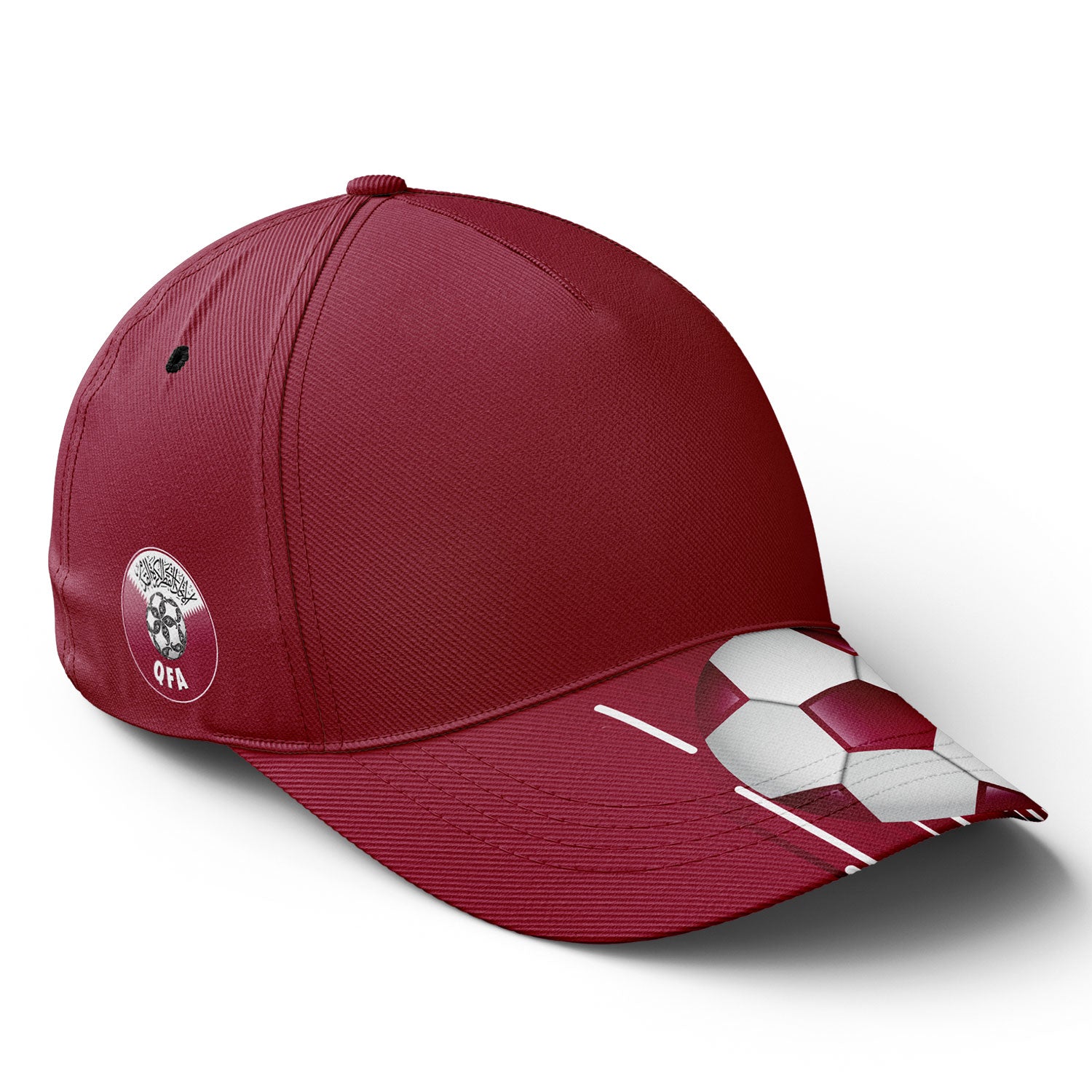 Personalized 2026 Qatar Soccer Fan Hat - Add Your Name & Design Custom 2026 Football Tournament Hat YW061-F025143-3