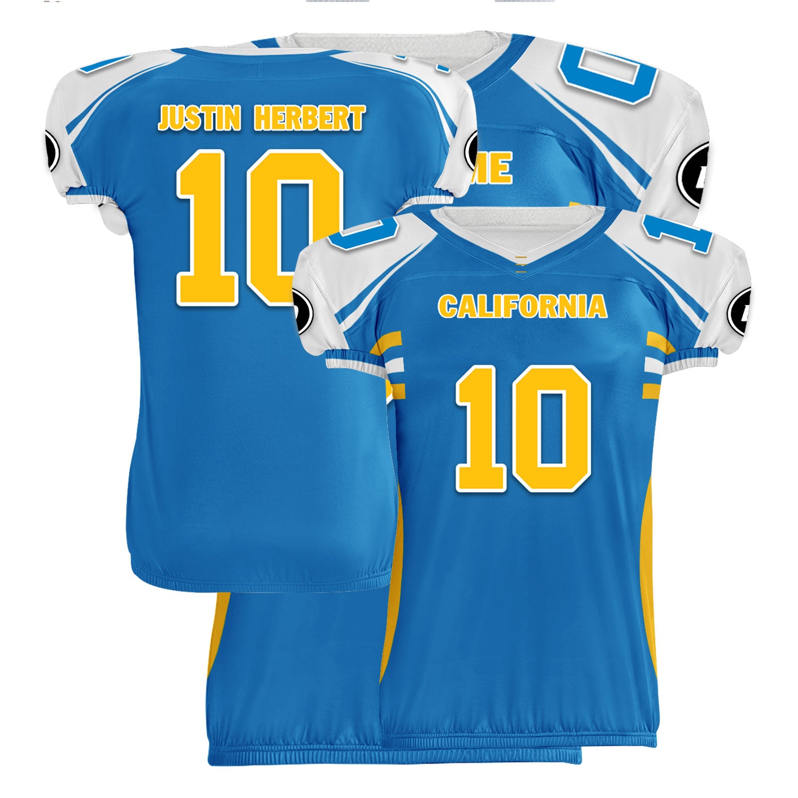 Custom Blue White California High-Performance American Football Jersey FBJ06-D023001-22