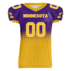 Custom Purple Yellow Fade Fashion Minnesota High-Performance American Football Jersey FBJ06-D020252-17