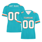 Custom Cyan Classic Style Personalized Authentic Football Jersey FBJ02-bd0a70ba