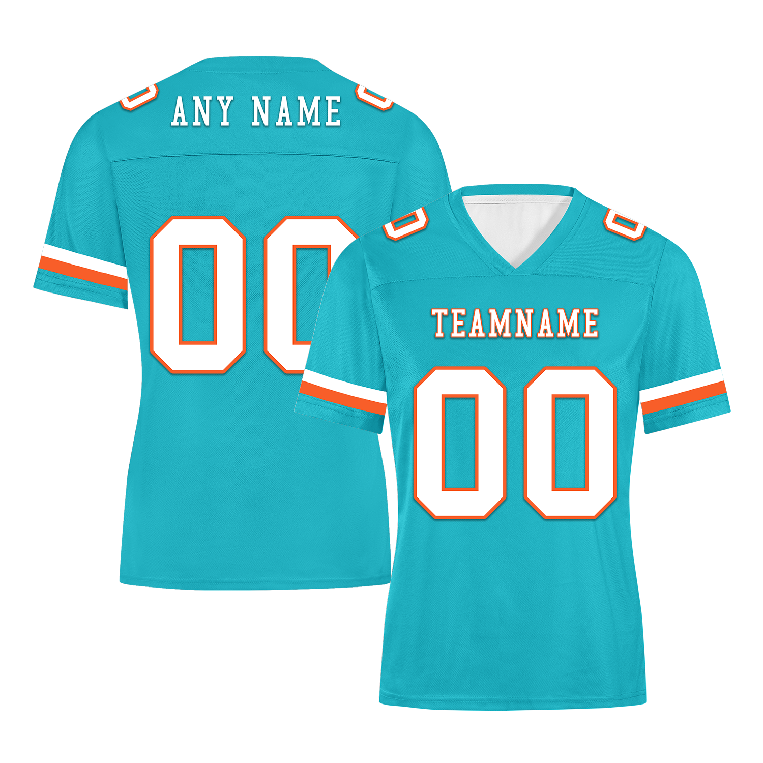 Custom Cyan Classic Style Personalized Authentic Football Jersey FBJ02-bd0a70ba