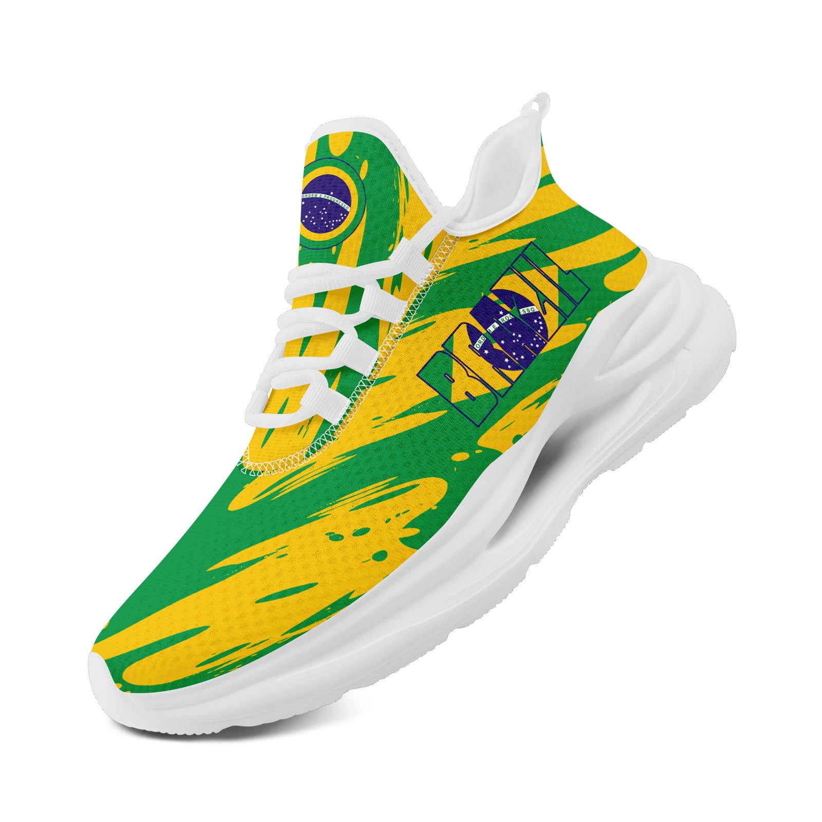 Custom 2026 World Cup Brazil Sneakers DIY Country Flag Running Shoes Lightweight Sport Shoes Gift for Football Fans Personalized Team Name and Logo FN079-F027049-5