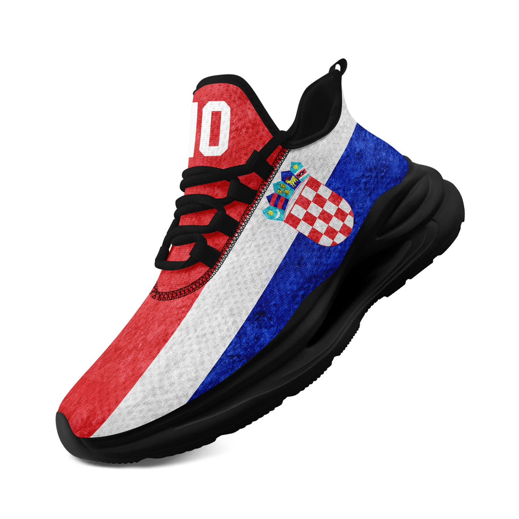 Custom Croatia 2026 World Cup Sneakers DIY Country Flag Running Shoes Lightweight Sport Shoes Gift for Football Fans Personalized Team Name and Logo FN079-F009105-3