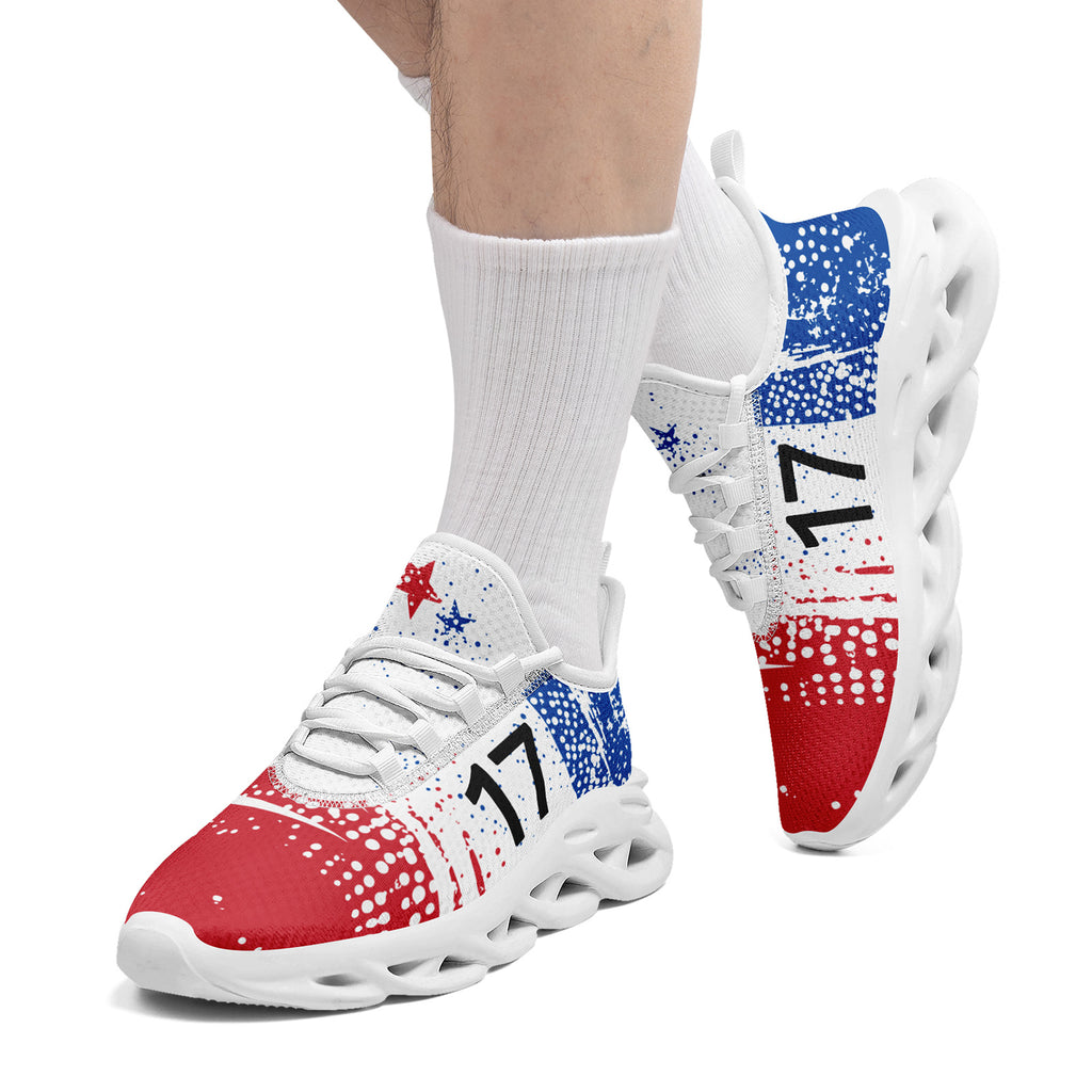 Custom South Korea 2026 World Cup Sneakers DIY Country Flag Running Shoes Lightweight Sport Shoes Gift for Football Fans Personalized Team Name and Logo FN003-F009114-5
