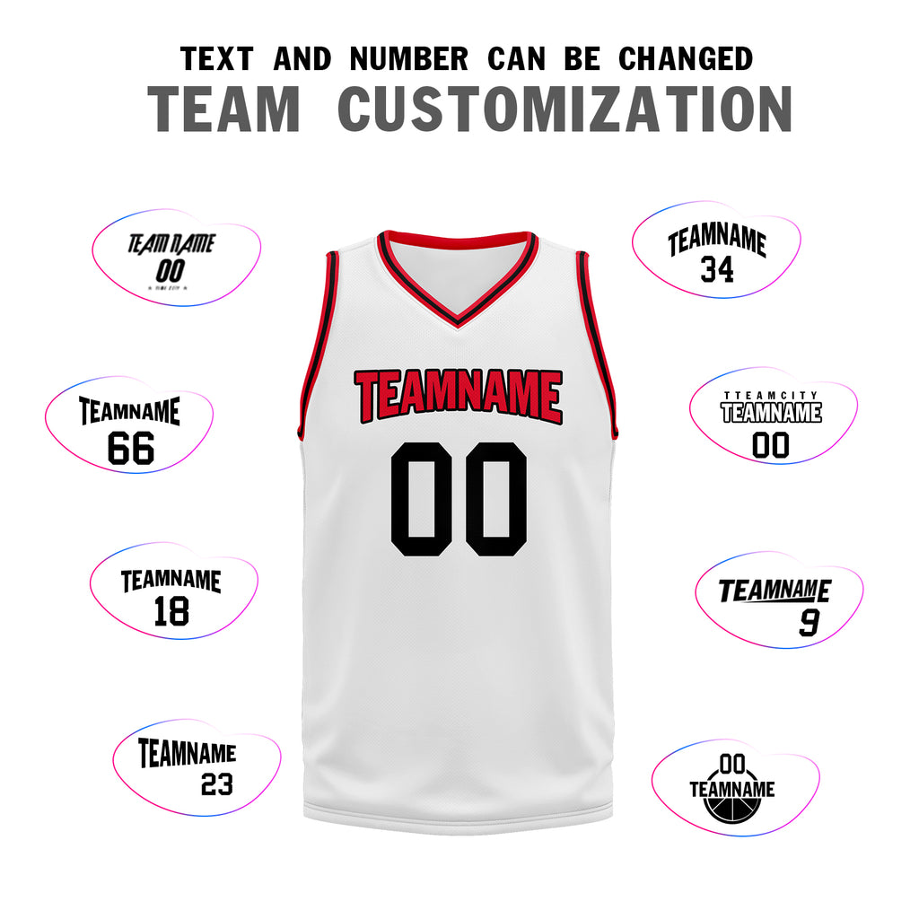 Custom Red White Black City Edition Personalized Sports Uniform Authentic Basketball Jersey BBJ01-D06101-11
