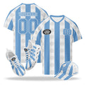 Custom 2026 World Cup Argentina High Quality Soccer Stadium Version Jersey Sneakers Sports Shoes and Hat Combo Offer Personalized Team Name and Logo ZH-F027090-2