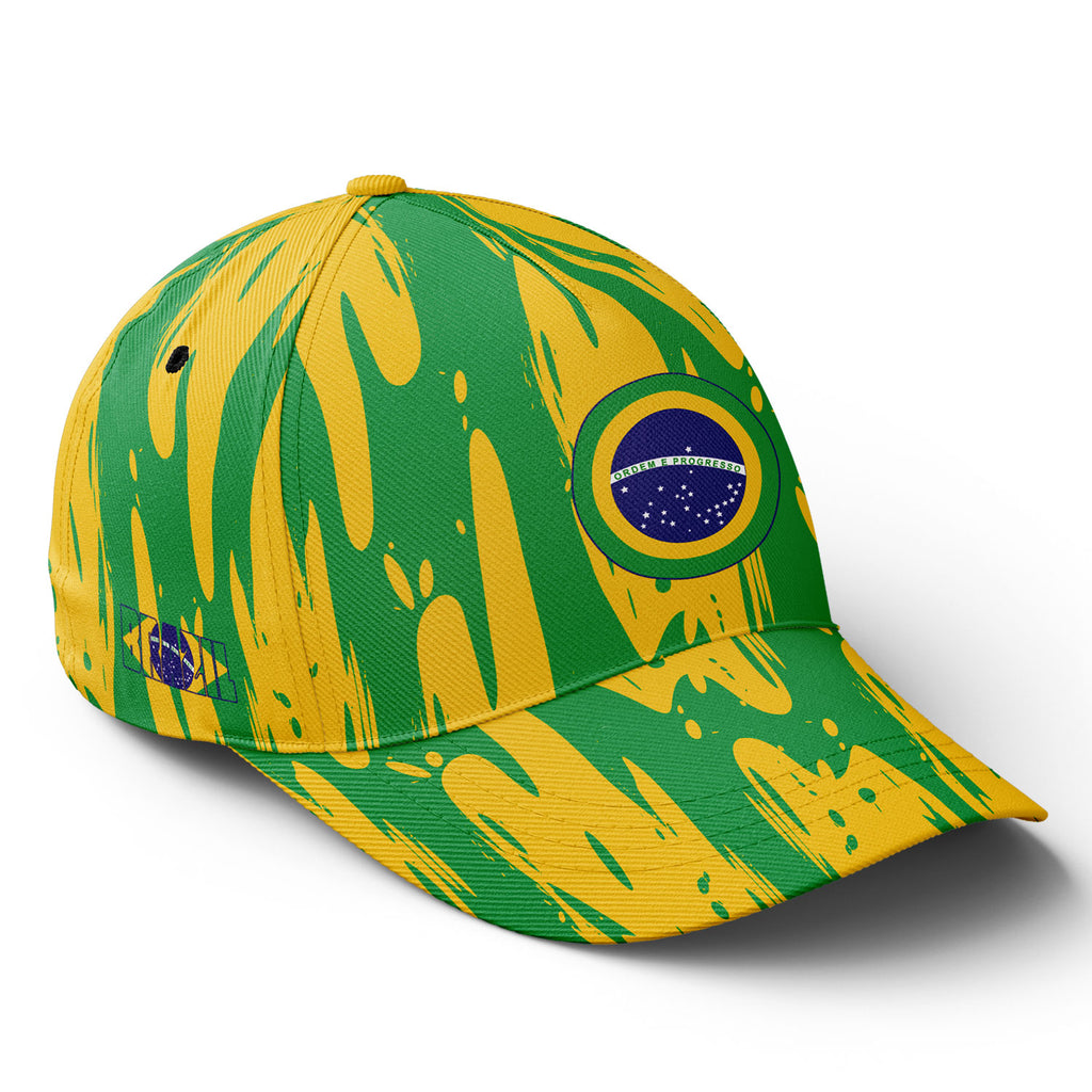 Personalized 2026 Brazil Soccer Fan Hat - Add Your Name & Design Custom 2026 Football Tournament Hat YW061-F027074-5