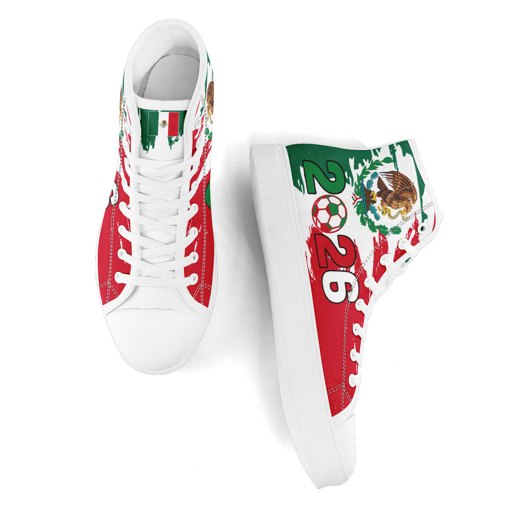 Custom 2026 World Cup Mexico Sneakers DIY Country Flag Running Shoes Lightweight Sport Shoes Gift for Football Fans Personalized Team Name and Logo FN024-F023059-1