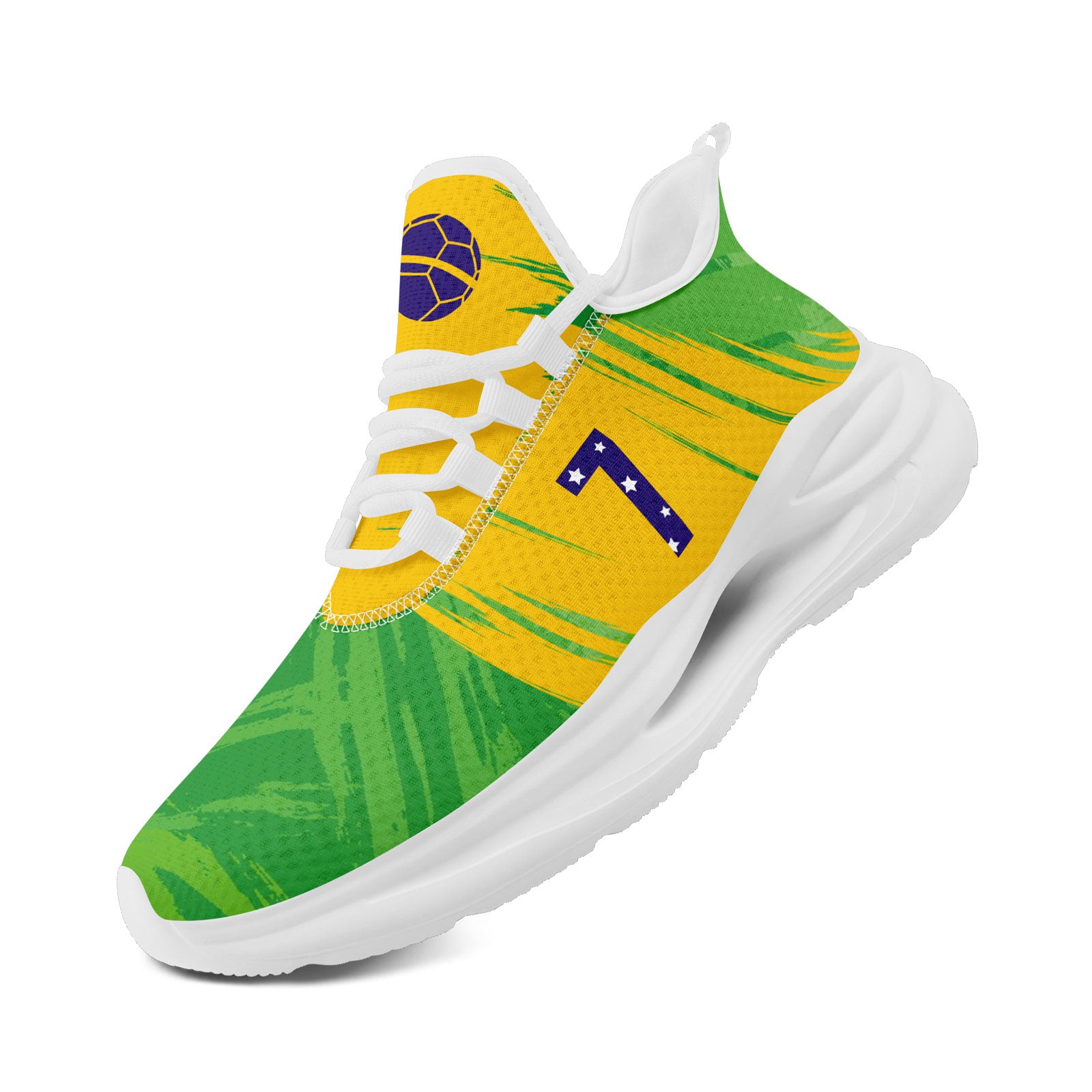 Custom 2026 World Cup Brazil Sneakers DIY Country Flag Running Shoes Lightweight Sport Shoes Gift for Football Fans Personalized Team Name and Logo FN079-F027080-3