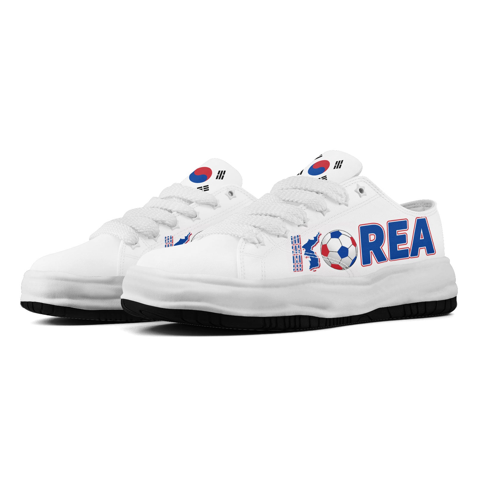 Custom South Korea 2026 World Cup Sneakers DIY Country Flag Running Shoes Lightweight Sport Shoes Gift for Football Fans Personalized Team Name and Logo FN038-F009095-5