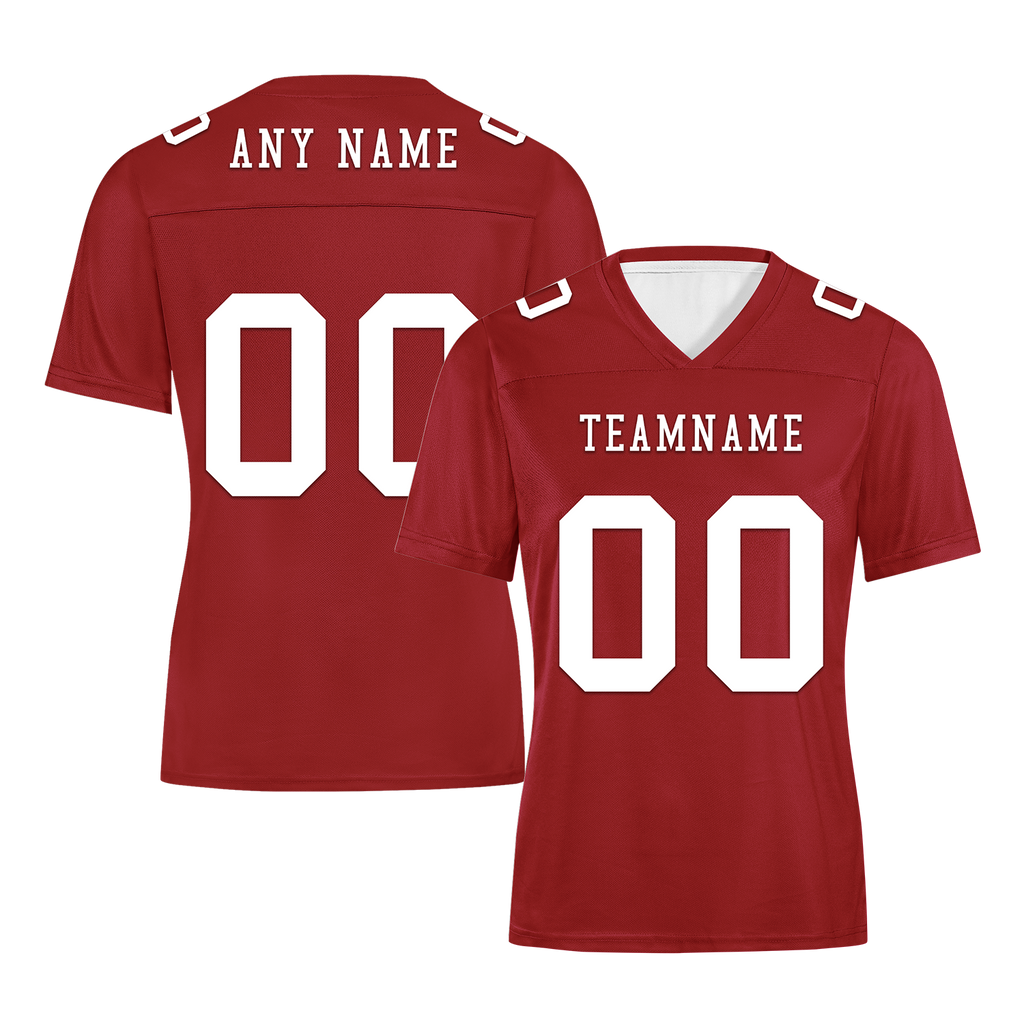 Custom Red Classic Style Personalized Authentic Football Jersey FBJ02-bd0a700a