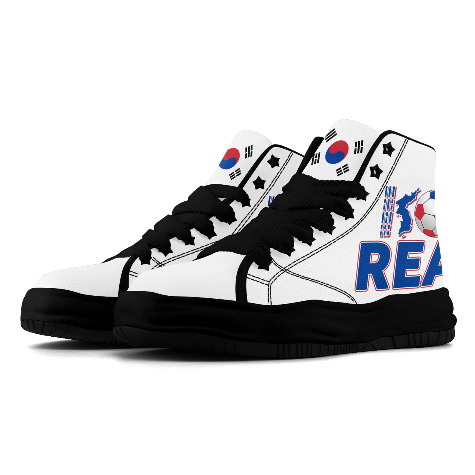 Custom South Korea 2026 World Cup Sneakers DIY Country Flag Running Shoes Lightweight Sport Shoes Gift for Football Fans Personalized Team Name and Logo FN039-F009106-5