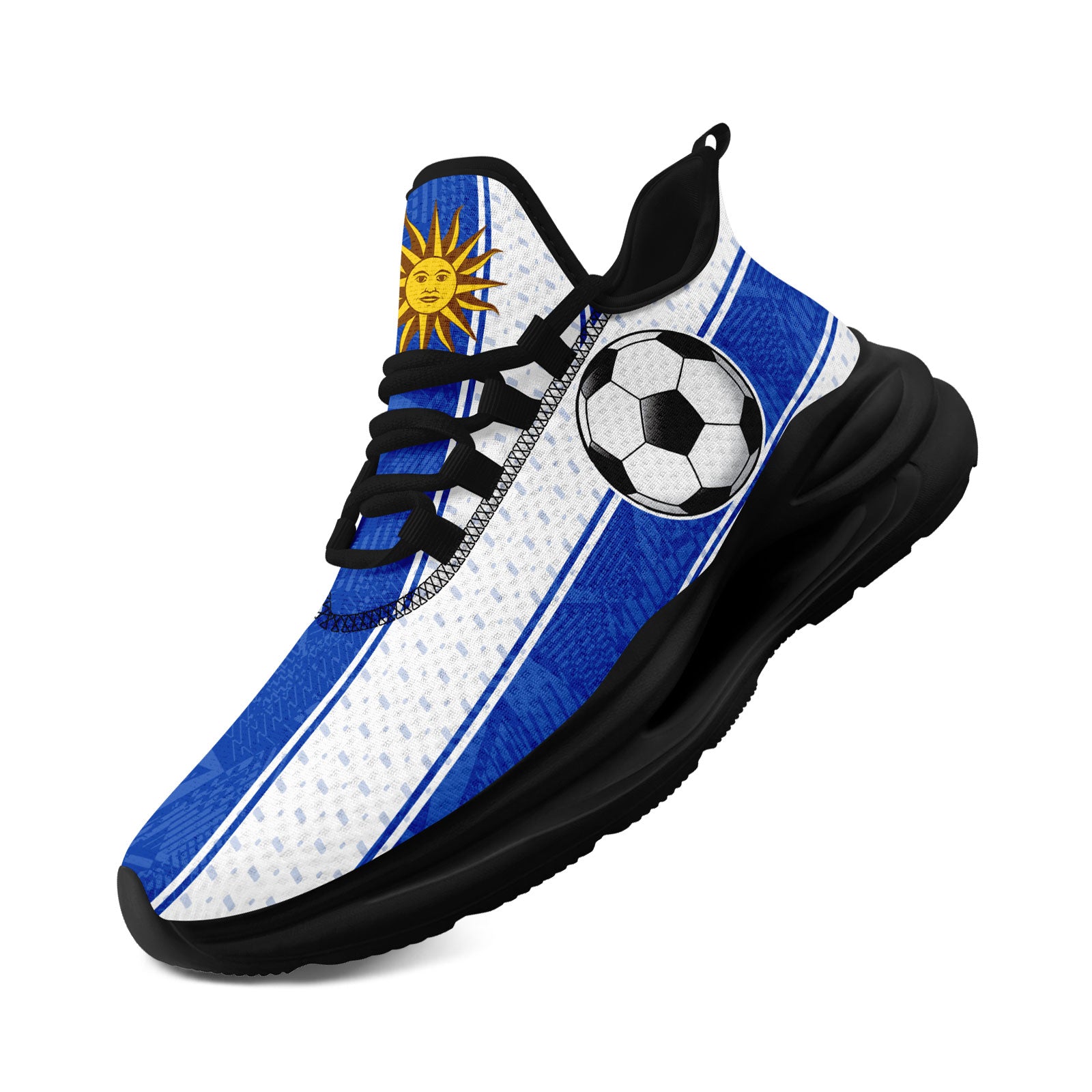 Custom Uruguay 2026 World Cup Sneakers DIY Country Flag Running Shoes Lightweight Sport Shoes Gift for Football Fans Personalized Team Name and Logo FN079-F009082-3