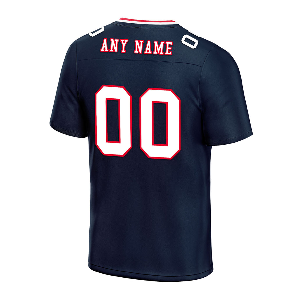 Custom Dark Blue Houston Personalized Authentic Football Jersey FBJ02-E0601-12