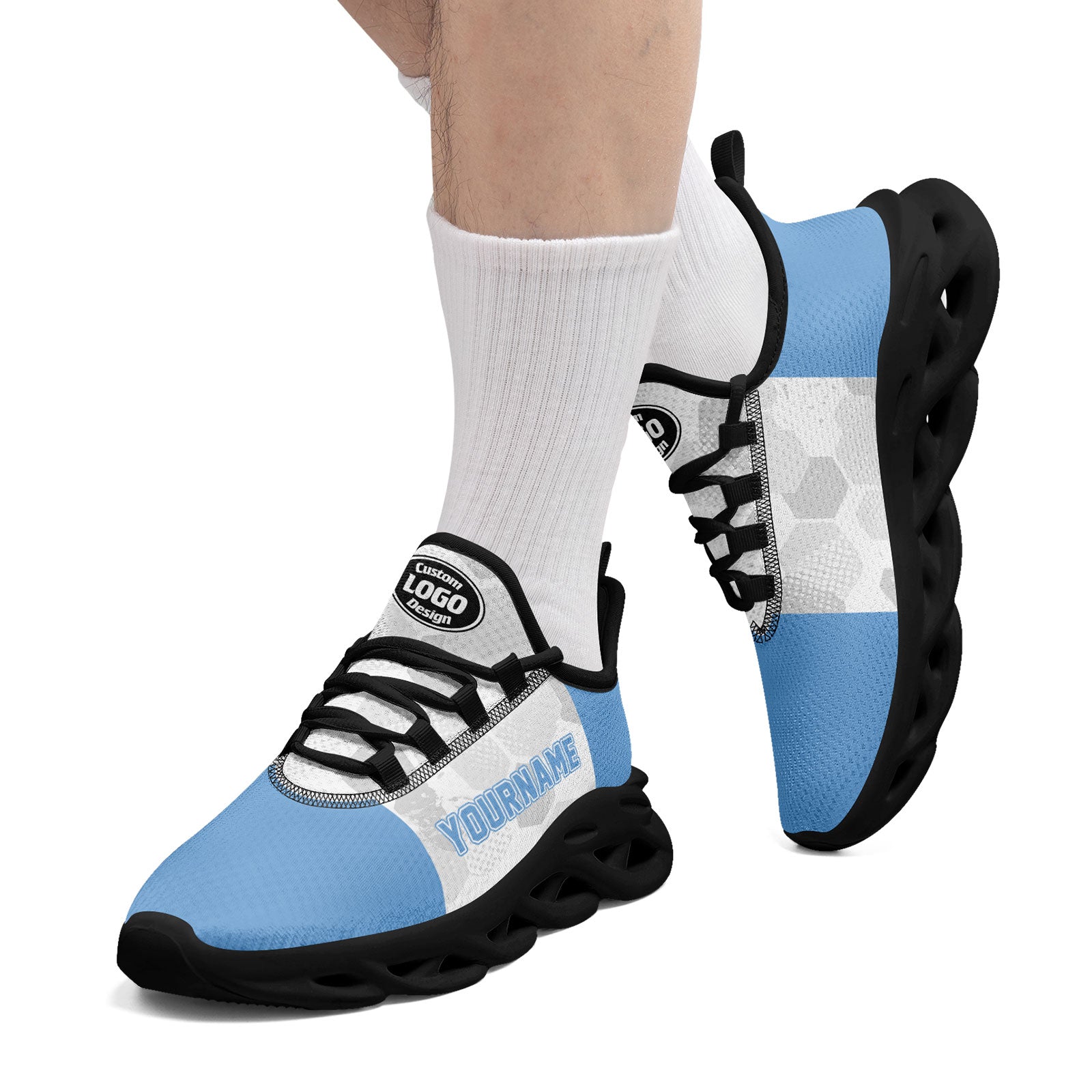 Custom 2026 World Cup Argentina Sneakers DIY Country Flag Running Shoes Lightweight Sport Shoes Gift for Football Fans Personalized Team Name and Logo FN003-F027086-5