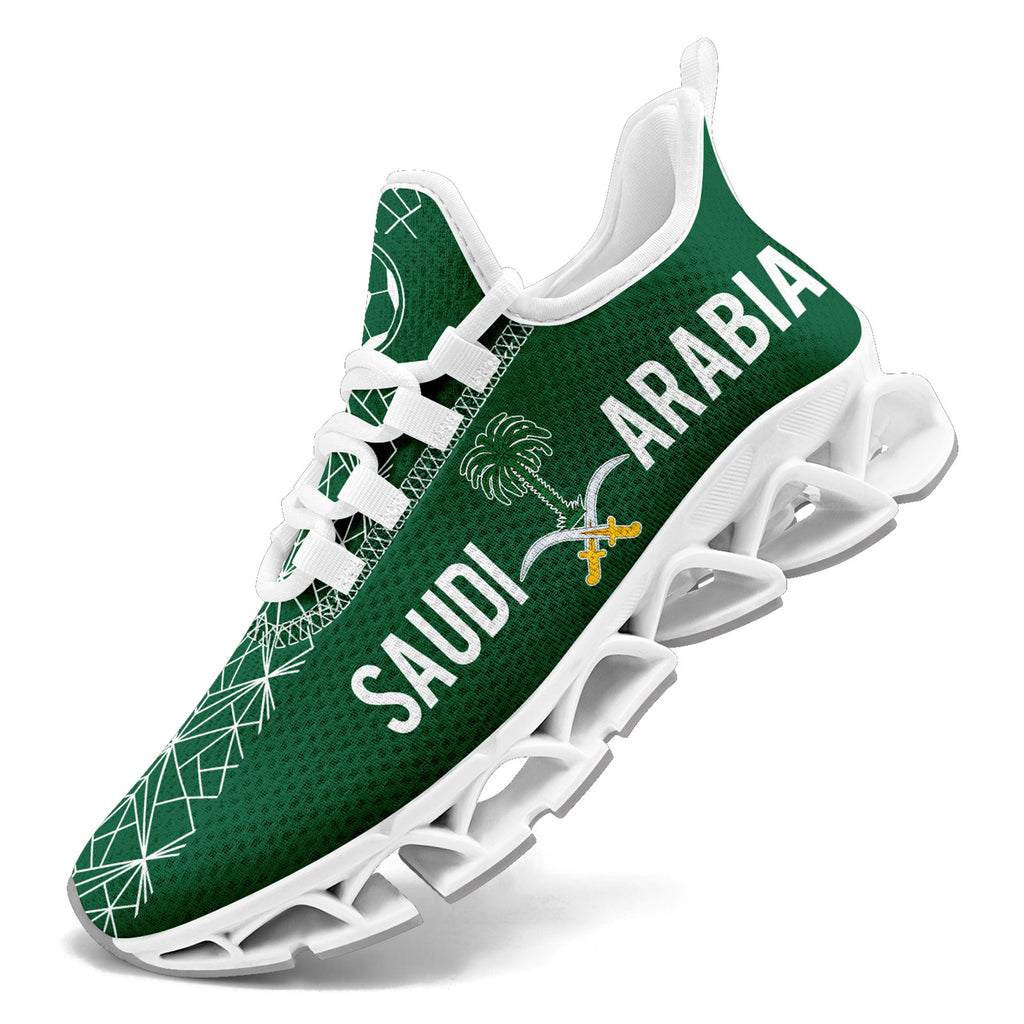 Custom Saudi Arabia 2026 World Cup Sneakers DIY Country Flag Running Shoes Lightweight Sport Shoes Gift for Football Fans Personalized Team Name and Logo FN003XD-F009100-3