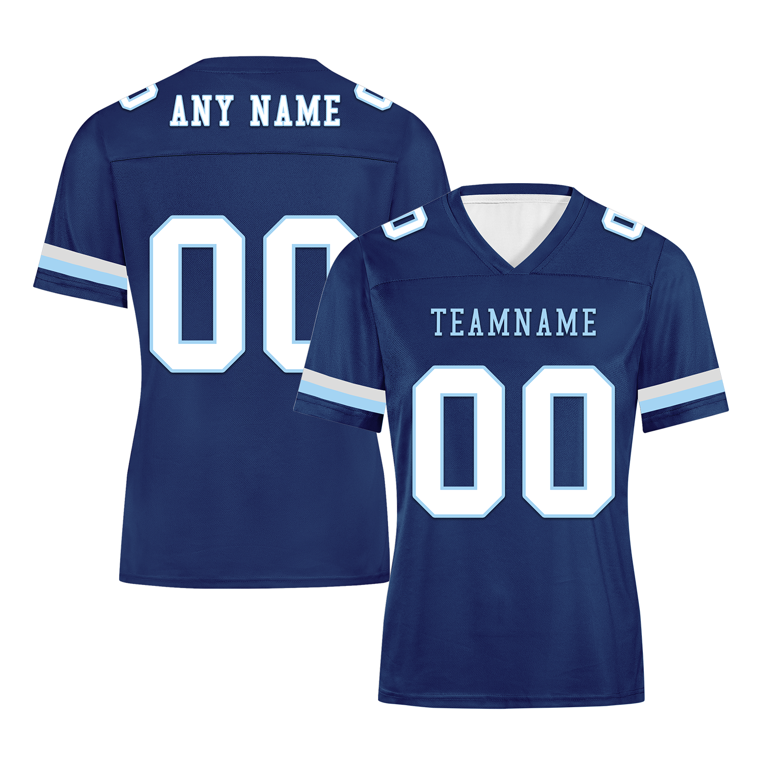 Custom Blue Classic Style Personalized Authentic Football Jersey FBJ02-bd0a70a7