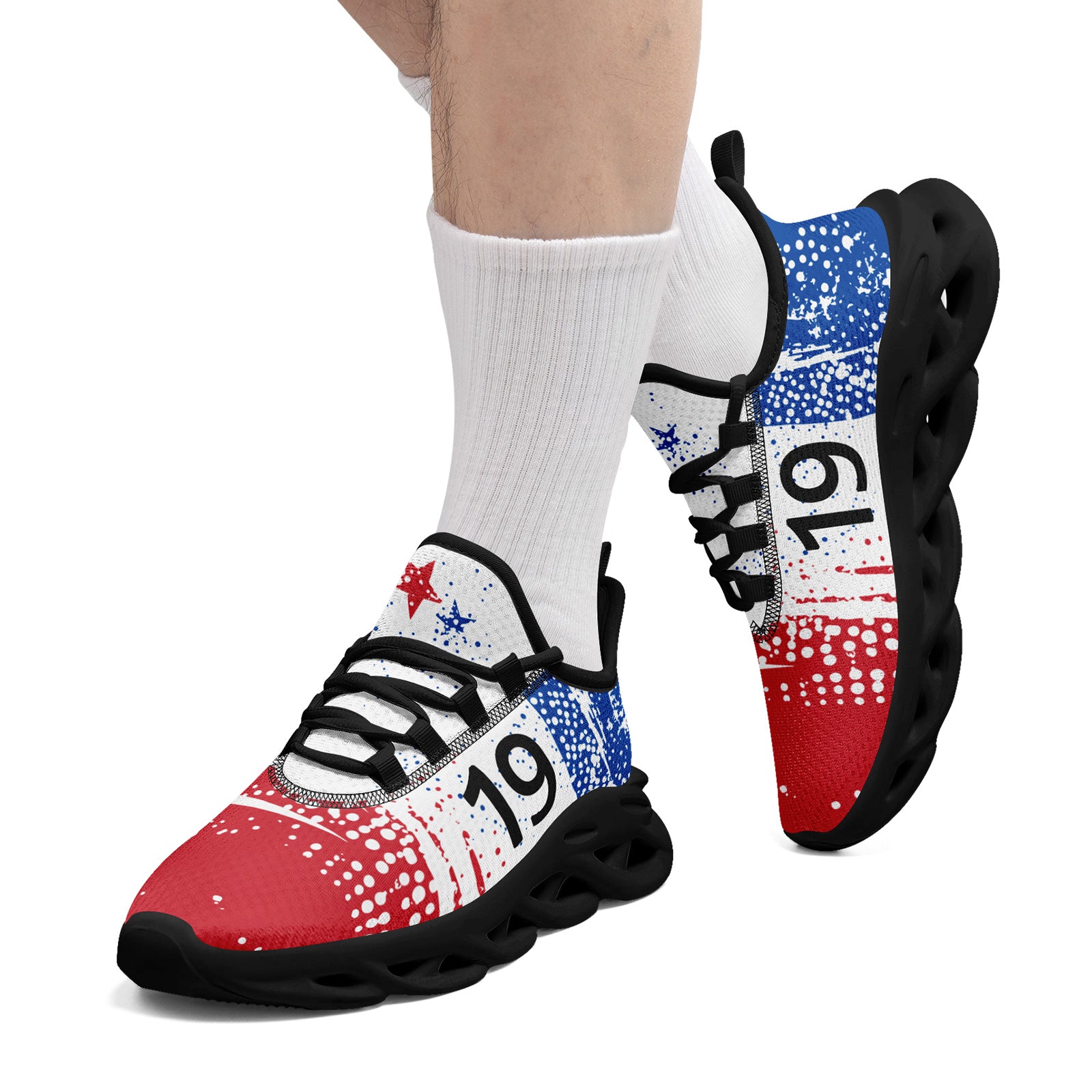 Custom South Korea 2026 World Cup Sneakers DIY Country Flag Running Shoes Lightweight Sport Shoes Gift for Football Fans Personalized Team Name and Logo FN003-F009114-3