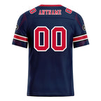 Custom Blue New England Personalized Authentic Football Jersey FBJ02-D025033-26