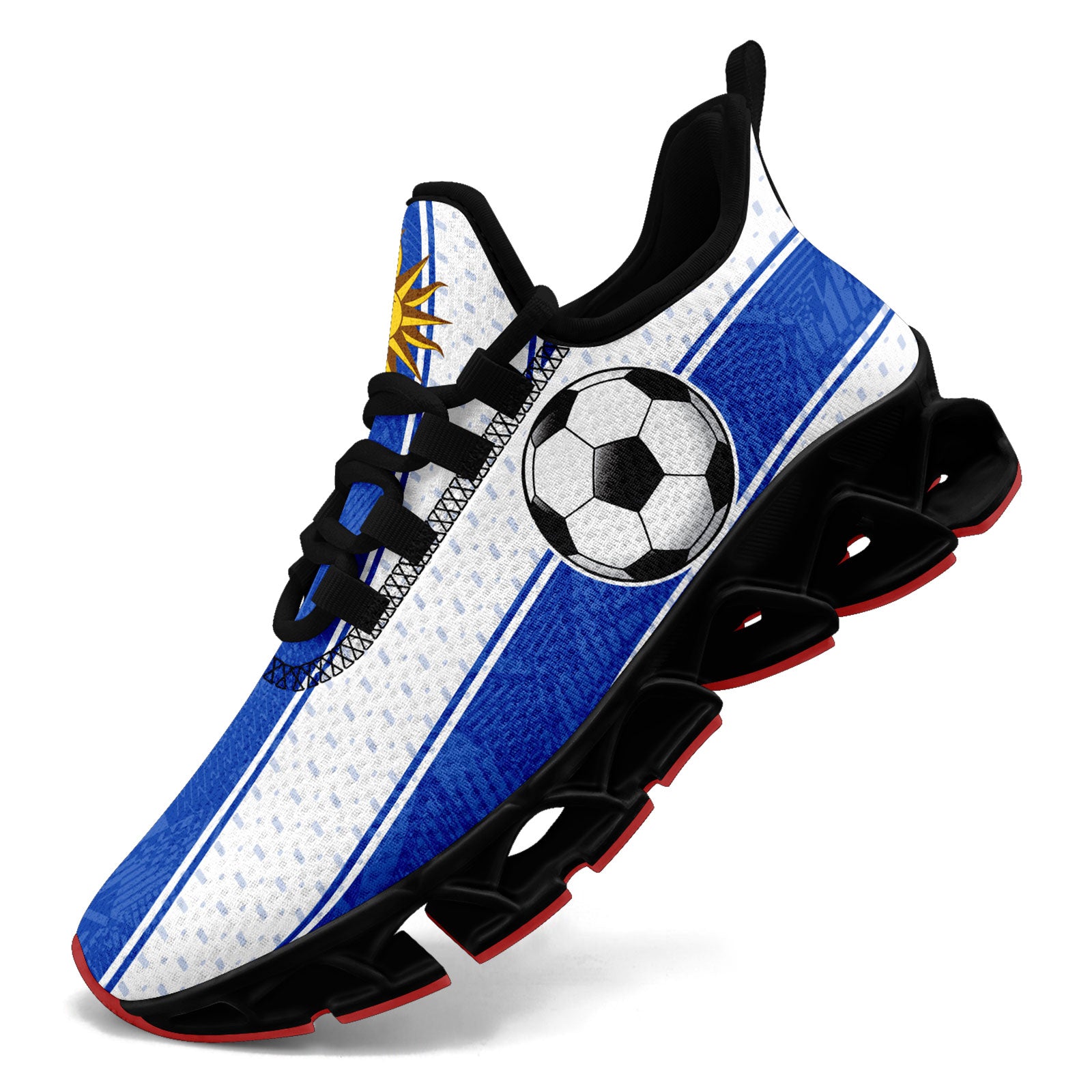 Custom Uruguay 2026 World Cup Sneakers DIY Country Flag Running Shoes Lightweight Sport Shoes Gift for Football Fans Personalized Team Name and Logo FN003XD-F009085-3