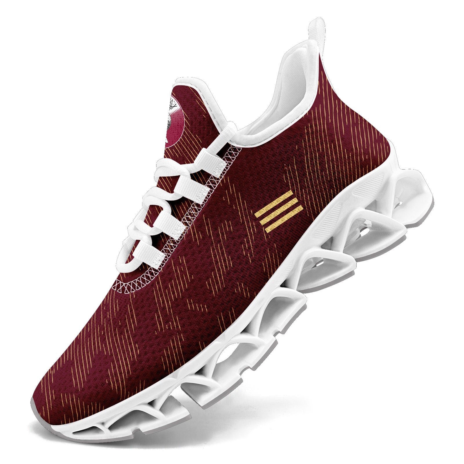 Custom Qatar 2026 World Cup Sneakers DIY Country Flag Running Shoes Lightweight Sport Shoes Gift for Football Fans Personalized Team Name and Logo FN003XD-F020030-5