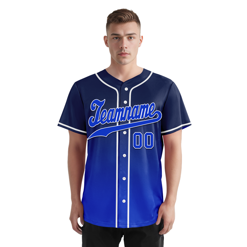 Custom Blue Fade Fashion Personalized Authentic Baseball Jersey BSBJ01-D0a70ed