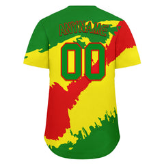 Custom Grass Green Red Yellow Bolivian Flag Personalized Authentic Baseball Jersey BSBJ01-E06022-12