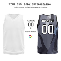 Custom Camouflage Black Brooklyn City Edition Personalized Reversible Basketball Set Sports Basketball Jersey BBJ01R-D0610-3